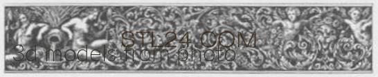 Панели резные (CARVED PANEL_1421 -  | 3D model 3DSMAX / OBJ / STL) 3D модель для ЧПУ станка